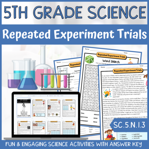 Science Experiment and Trials Activity & Answer Key 5th Grade Nature of Science's featured image