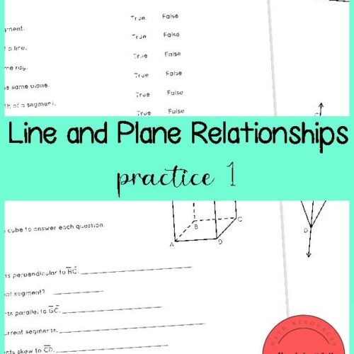 Line and Plane Relationships Practice 1's featured image