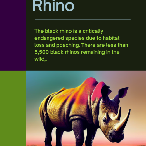 Black Rhino 🦏 - AI Art for Good's featured image
