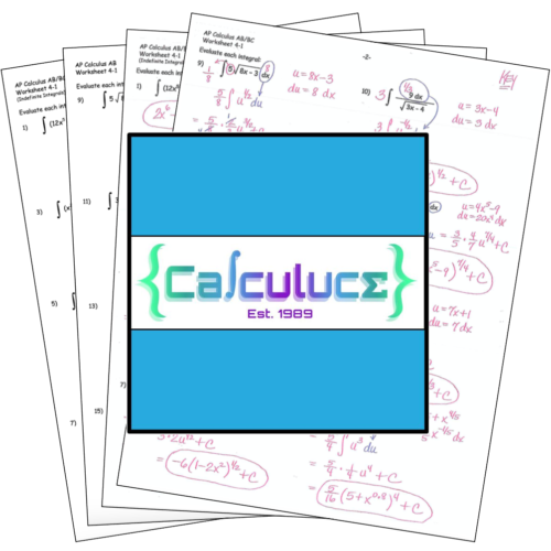 AP Calculus AB/BC Worksheet 4-1 (Indefinite Integrals)'s featured image