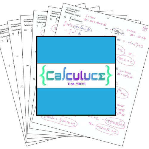 AP Calculus AB/BC Worksheet 4-2 (Trig Integrals)'s featured image