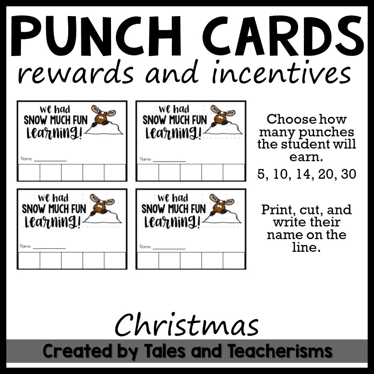 Editable Behavior Punch Cards Halloween Theme