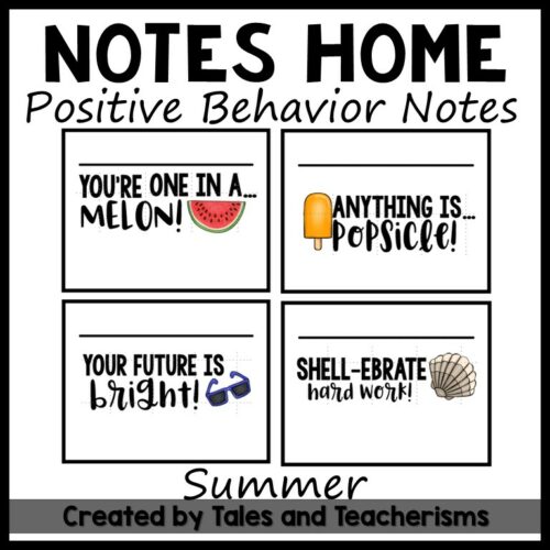 Positive Behavior Notes: Summer Themed Positive Notes Home's featured image