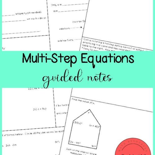 Multi-Step Equations Guided Notes's featured image
