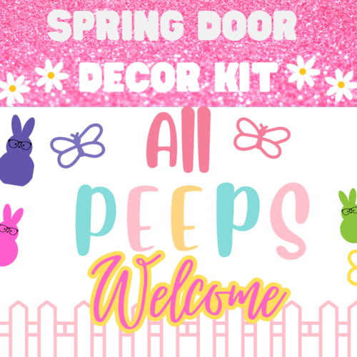Spring Bulletin Board Kit - Spring Door Decor Kit - Digital Download's featured image