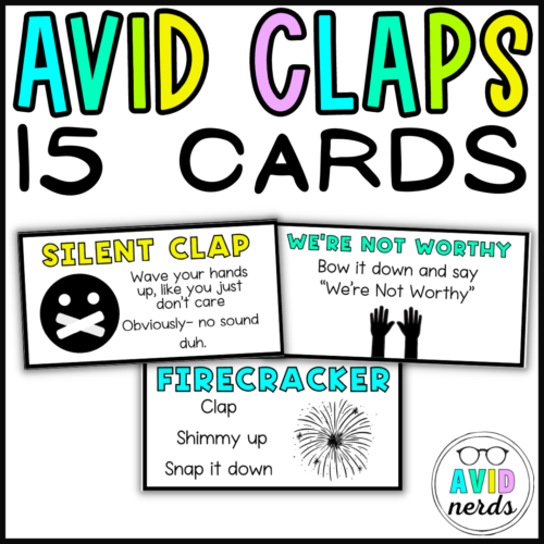 AVID Claps Cards - Classroom Management's featured image