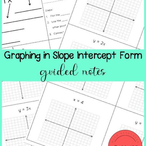Graphing in Slope Intercept Form Guided Notes's featured image