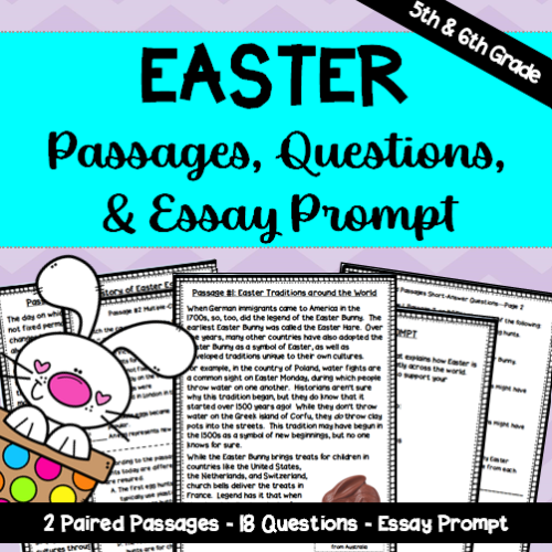 Easter Paired Passages with Questions and Essay Prompt - 5th & 6th Grade's featured image