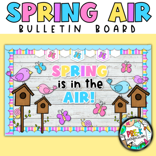 Spring is in the Air Bulletin Board | Spring Decor | Spring Birds decor's featured image