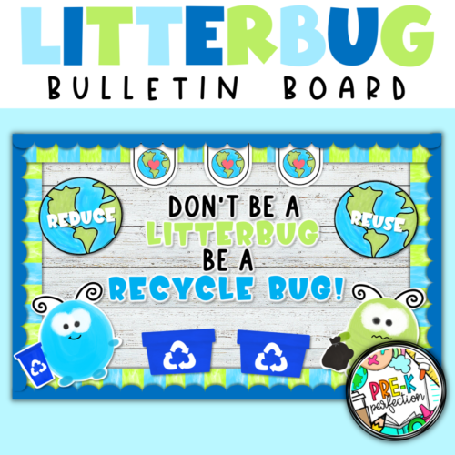 Litterbug Bulletin Board | Earth Day Decor | Be a Recycle bug!'s featured image
