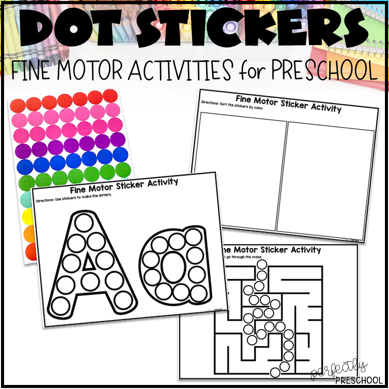 Dot Sticker Fine Motor Activities for Preschool