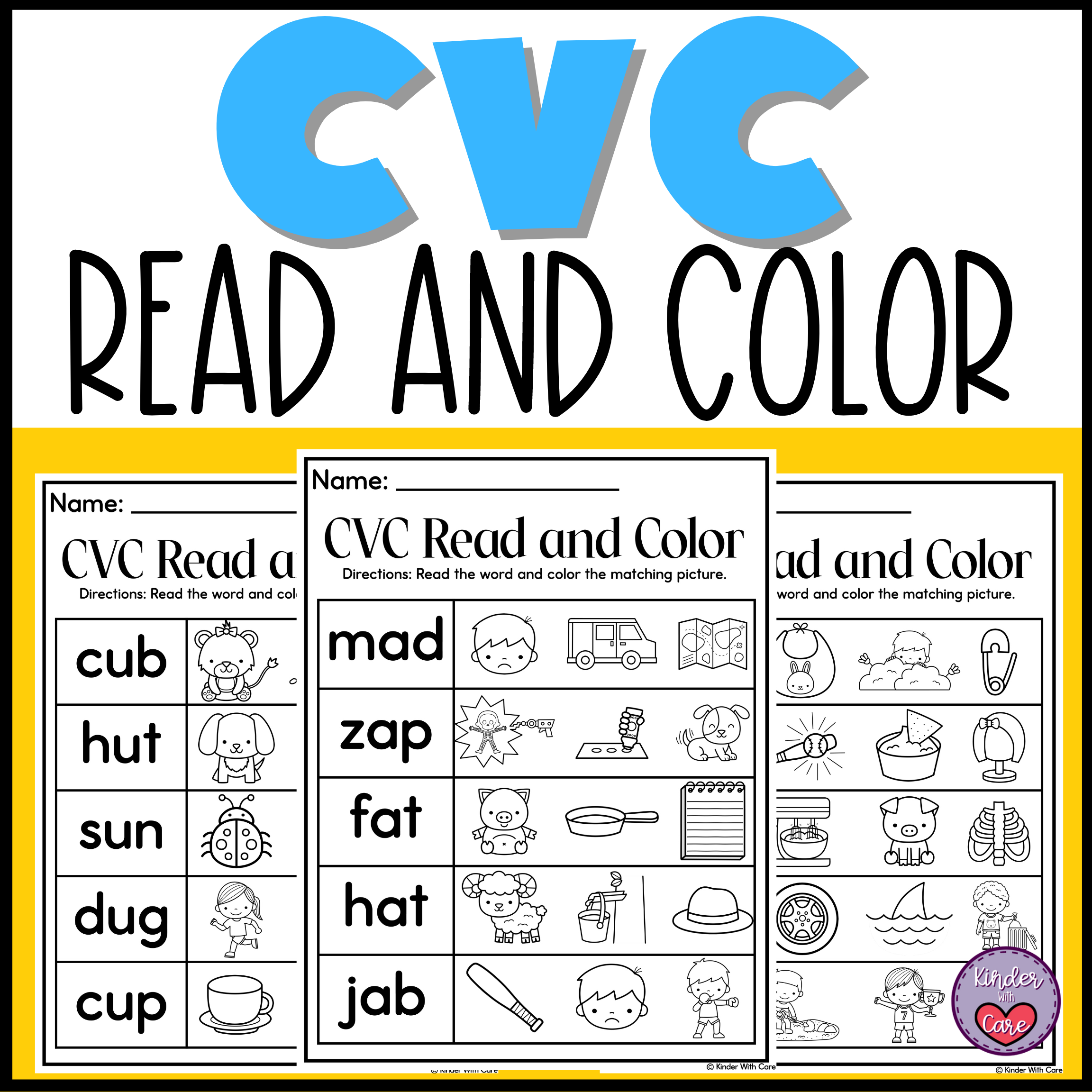 CVC Read and Color