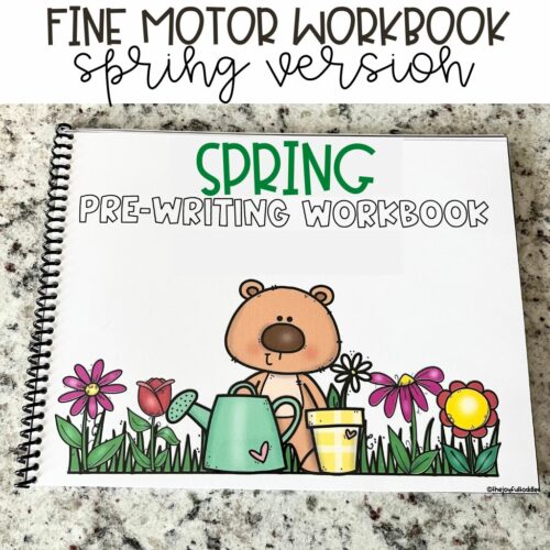 Spring Pre-Writing Fine Motor Workbook for Toddlers, Pre-K, Special Education's featured image