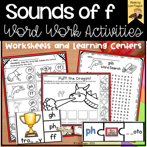 Sounds of f- ph, gh, ff Word Work Activities's featured image