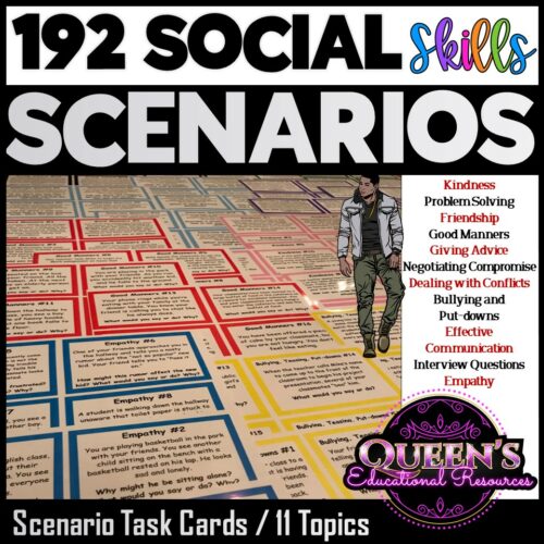 Social Skills Scenario Task Cards Bundle, Life Skills Scenarios's featured image