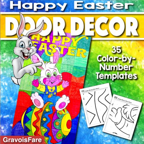 EASTER BUNNY Door Decor Activity: Collaborative Poster and Bulletin Board Decoration's featured image