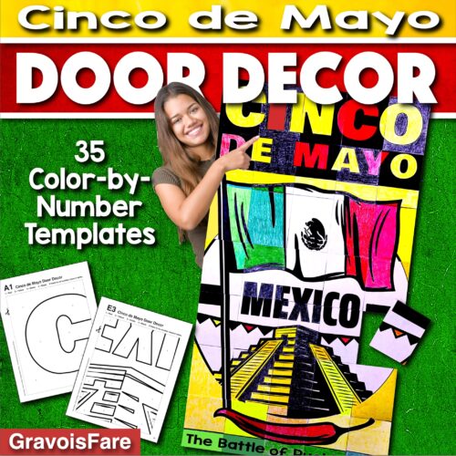 CINCO DE MAYO Door Decor Activity: Collaborative Poster and Bulletin Board's featured image