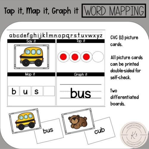 CVC Medial U; Tap it, Map it, Graph it|Word Mapping's featured image