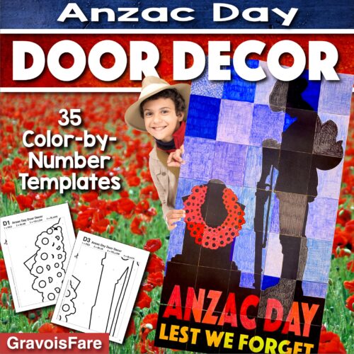 ANZAC DAY Door Decor Activity — Collaborative Poster and Bulletin Board Decoration's featured image
