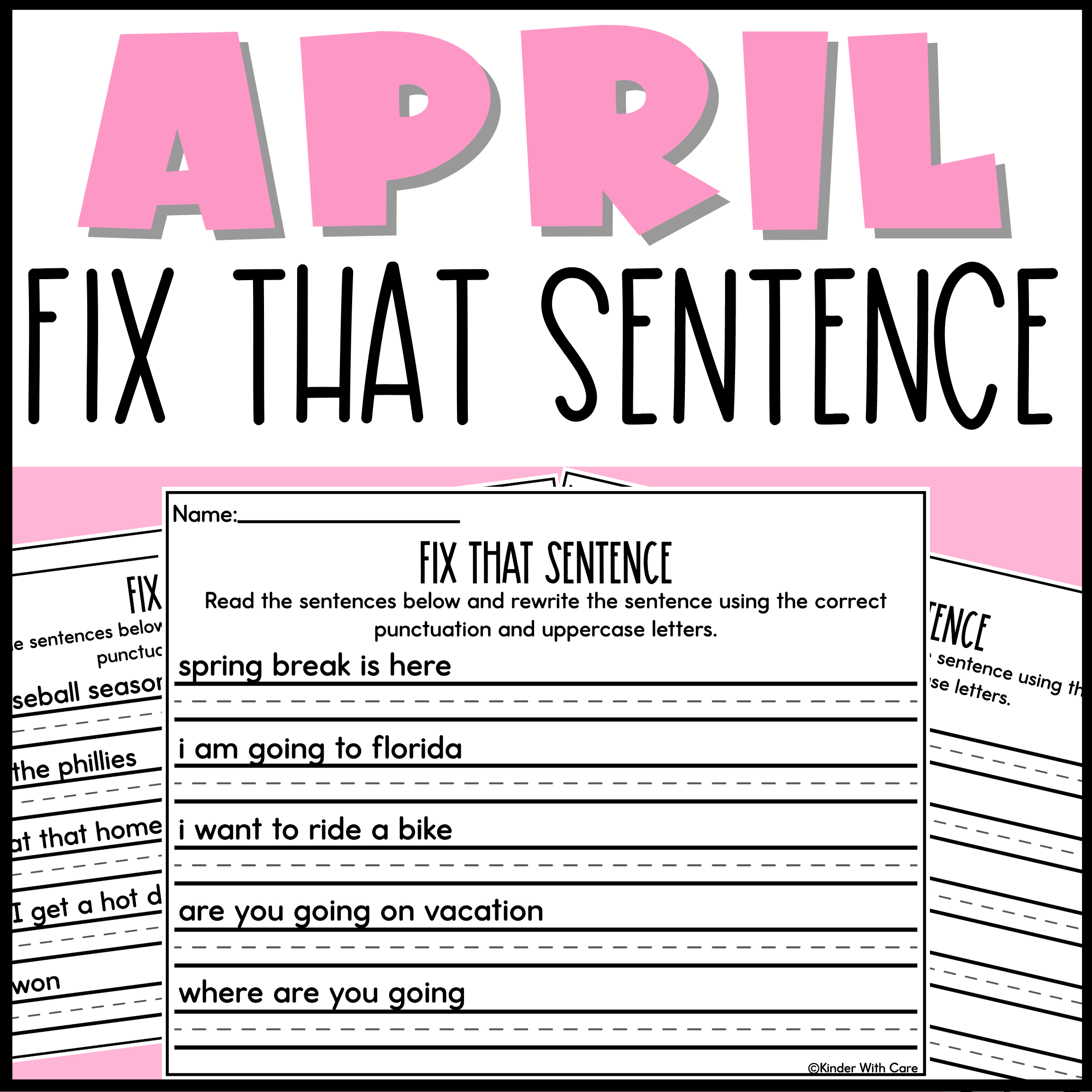 April Sentence Fix It
