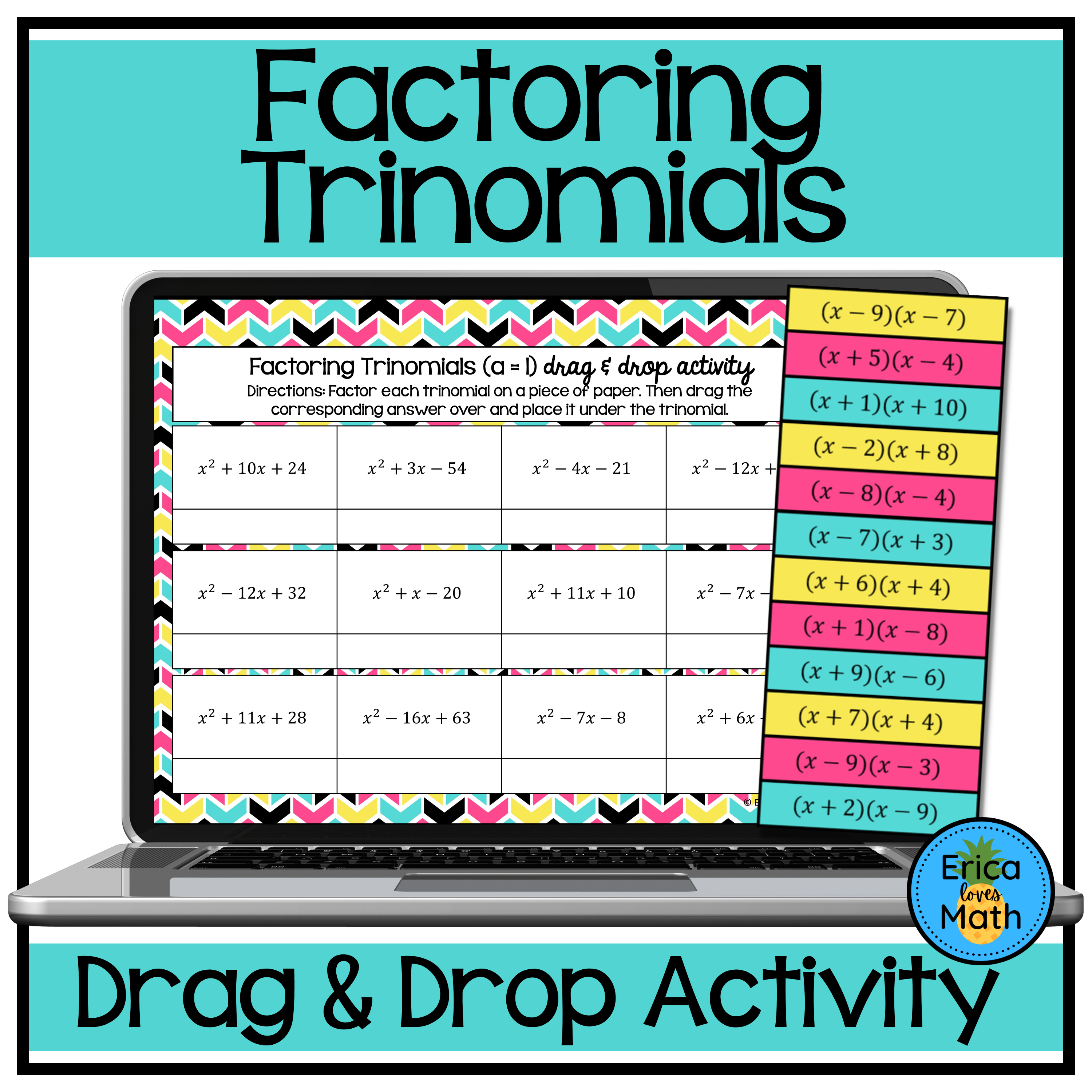 Factoring Trinomials Digital Activity Drag & Drop - Classful