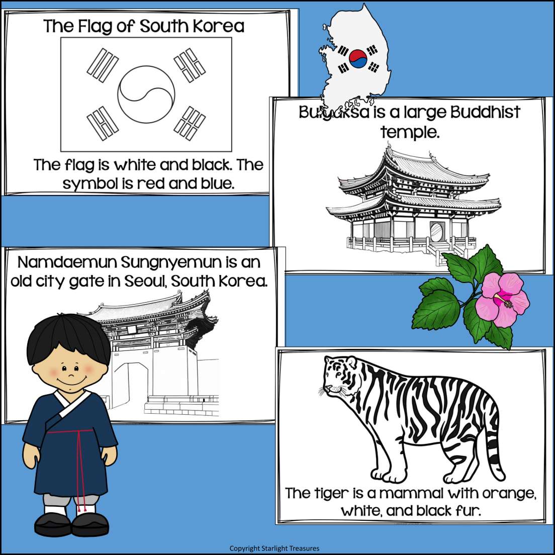 South Korea Mini Book for Early Readers - A Country Study - Classful