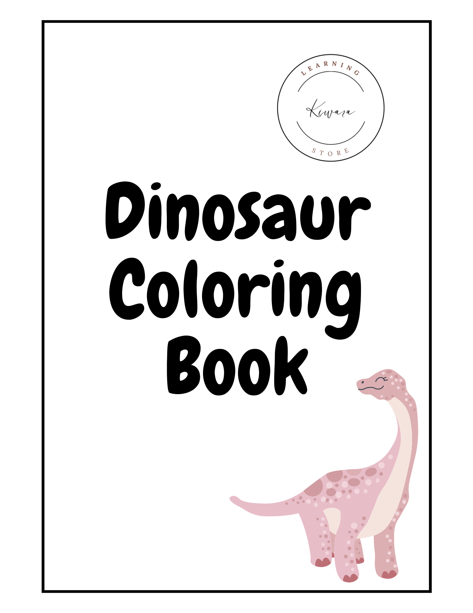 Pink Dinosaur Coloring Book