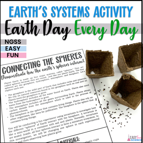 Earth Day Every Day Earth's Spheres Activity 5-ESS2-2's featured image