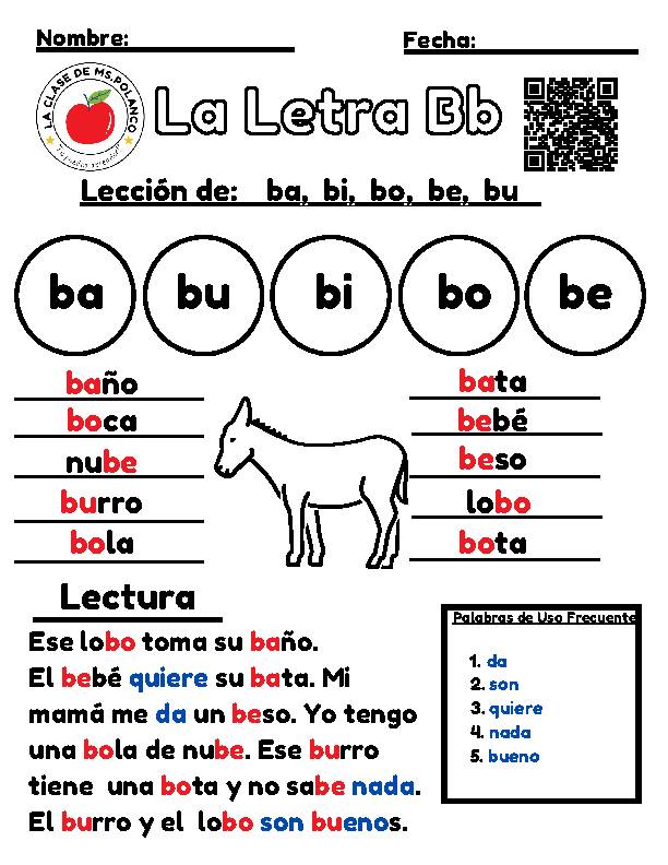 La Letra Bb: ba be bi bo bu's featured image