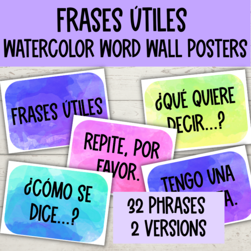 Frases útiles | Spanish useful phrases | POSTERS | Word Wall | Bulletin Boards's featured image