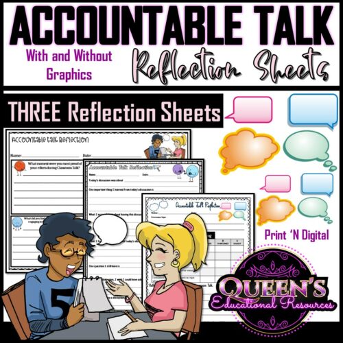 Accountable Talk Reflection Sheets (Print and Digital)'s featured image