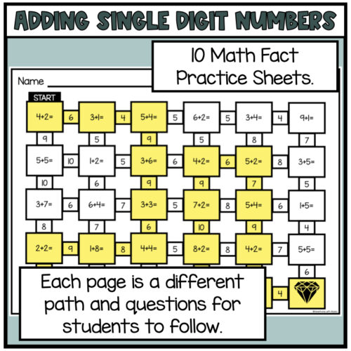 Single Digit Addition Math Activity's featured image