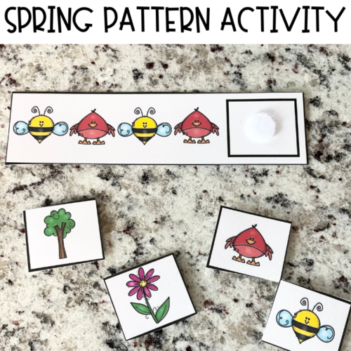 Spring AB Pattern Activity Cards for Toddlers, Pre-K, Special Education's featured image