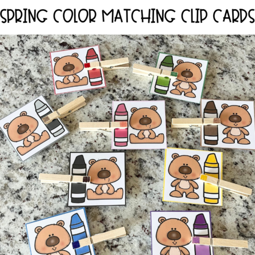 Spring Matching Color ClipCards for Toddlers, Pre-k, Special Education's featured image