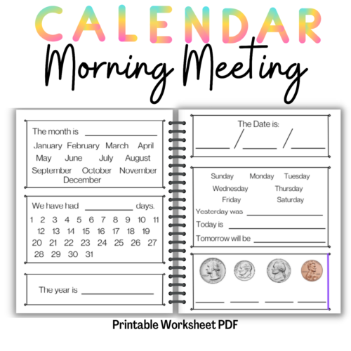 Independent Morning Meeting Calendar Worksheets's featured image