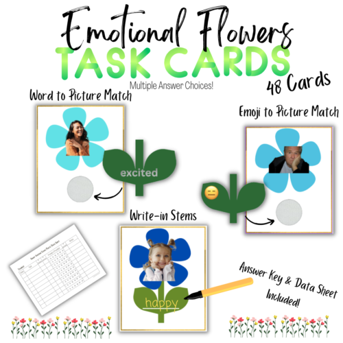 Emotional Flowers Task Cards | Emotion Identification's featured image