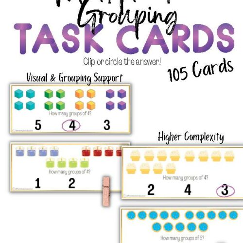 Multiplication Grouping Task Cards | Math Centers's featured image