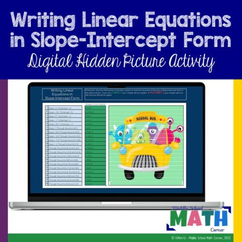 Writing Linear Equations in Slope Intercept Form Digital Hidden Picture Activity's featured image