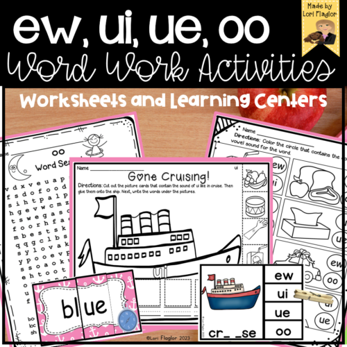 Ew, ui, ue, oo Word Work Worksheets and Learning Centers's featured image