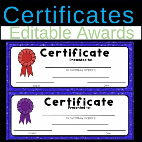 End of the Year Certificates (Awards) Editables's featured image