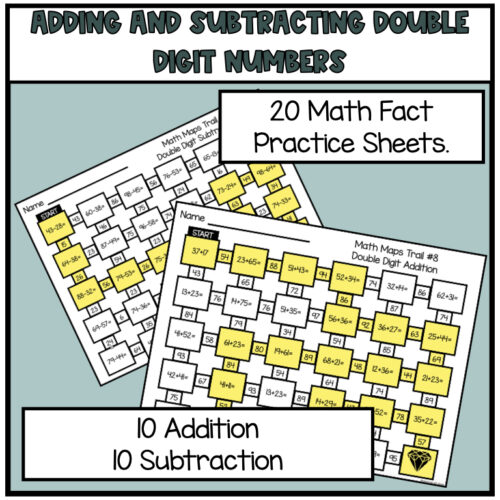 Double Digit Addition and Subtraction Math Activities's featured image