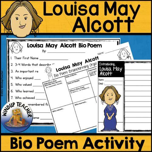 Louisa May Alcott Poem Writing Activity's featured image