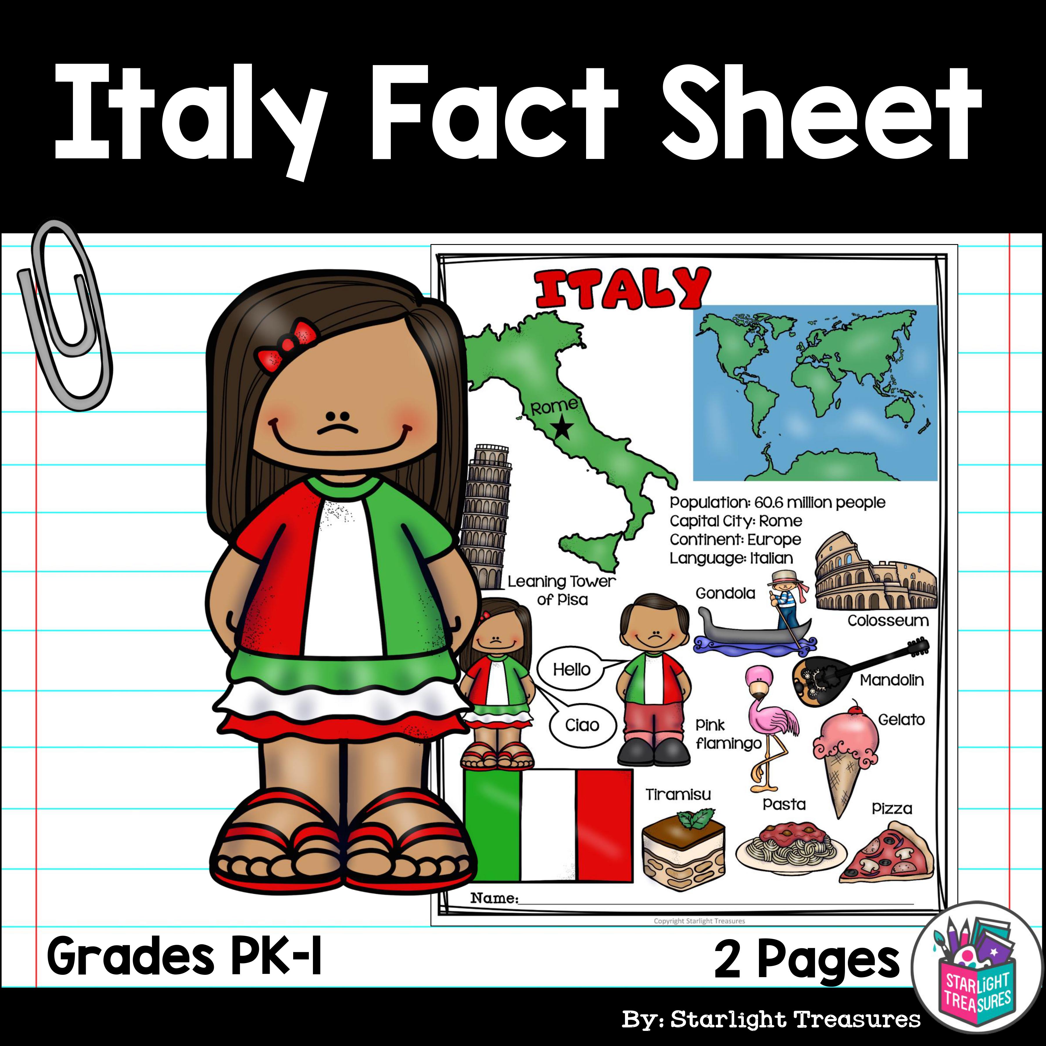 italy-fact-sheet-for-early-readers-classful