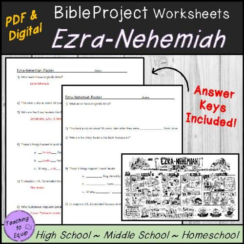 Ezra and Nehemiah Bible Book Summary Overview Activity's featured image