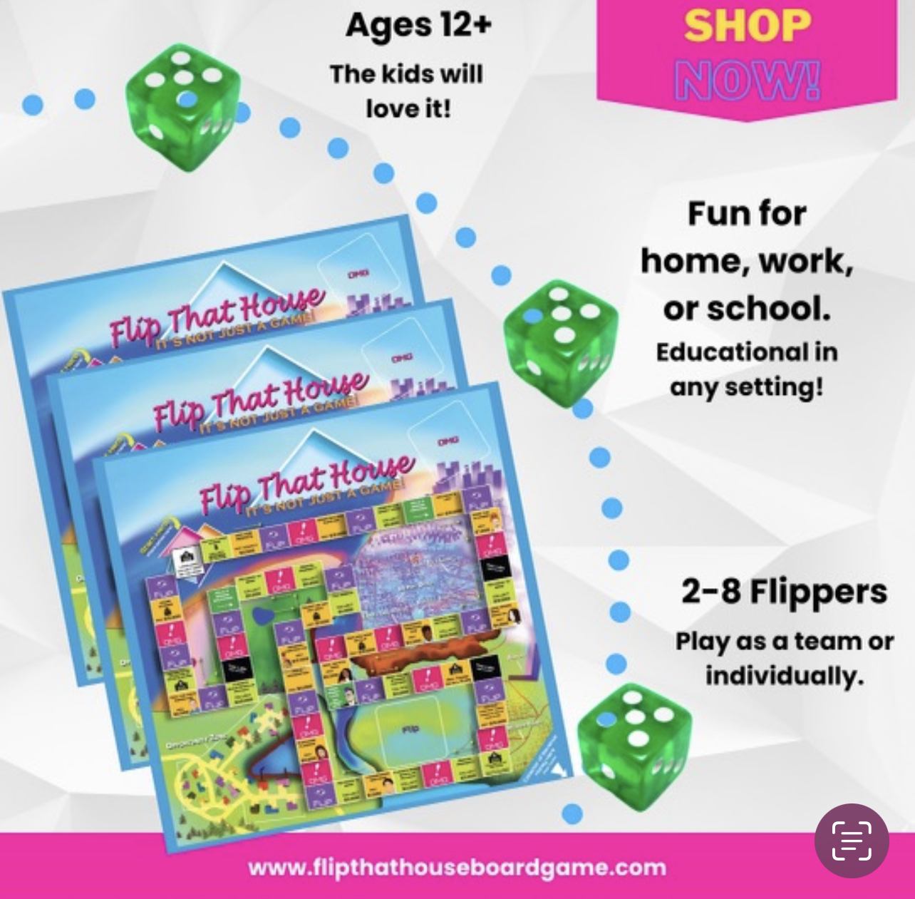 Flip That House The Board Game- The Board Game That Combines Education With Play