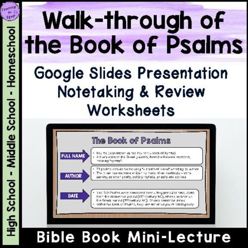 Book of Psalms Bible Book Overview Lecture Presentation with Notes and Review's featured image