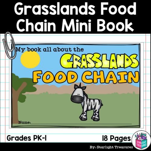 Grasslands Food Chain Mini Book for Early Readers - Food Chains's featured image