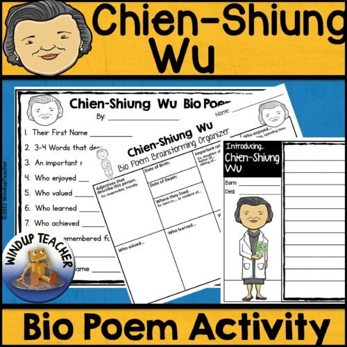Chien Shiung Wu Biography Poem Writing Activity's featured image