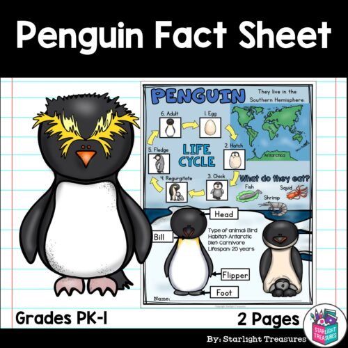 Penguin Fact Sheet for Early Readers - Animal Study's featured image
