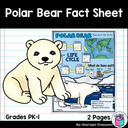 Polar Bear Fact Sheet for Early Readers - Animal Study's featured image